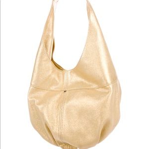 Jimmy Choo metallic gold hobo